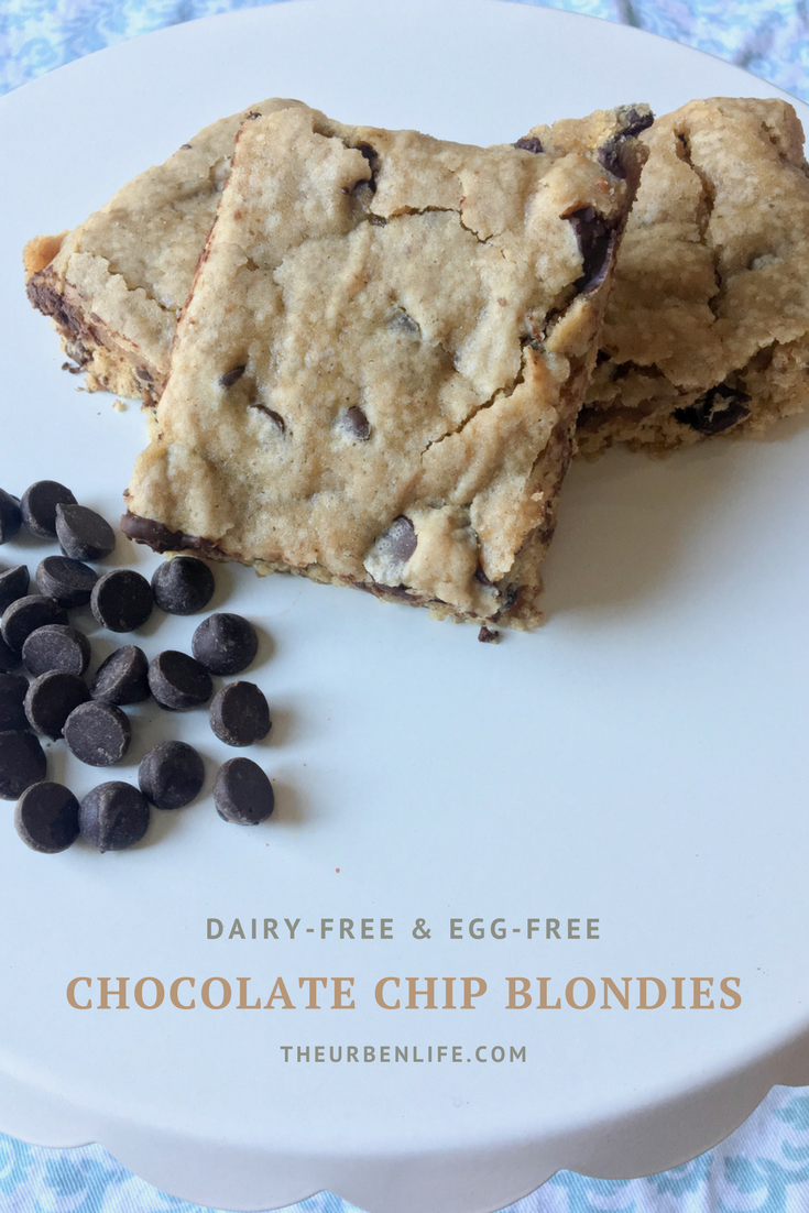 DairyFree & EggFree Chocolate Chip Blondies The Urben Life