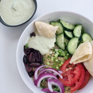 Mediterranean Quinoa Bowls with Cashew Tzatziki