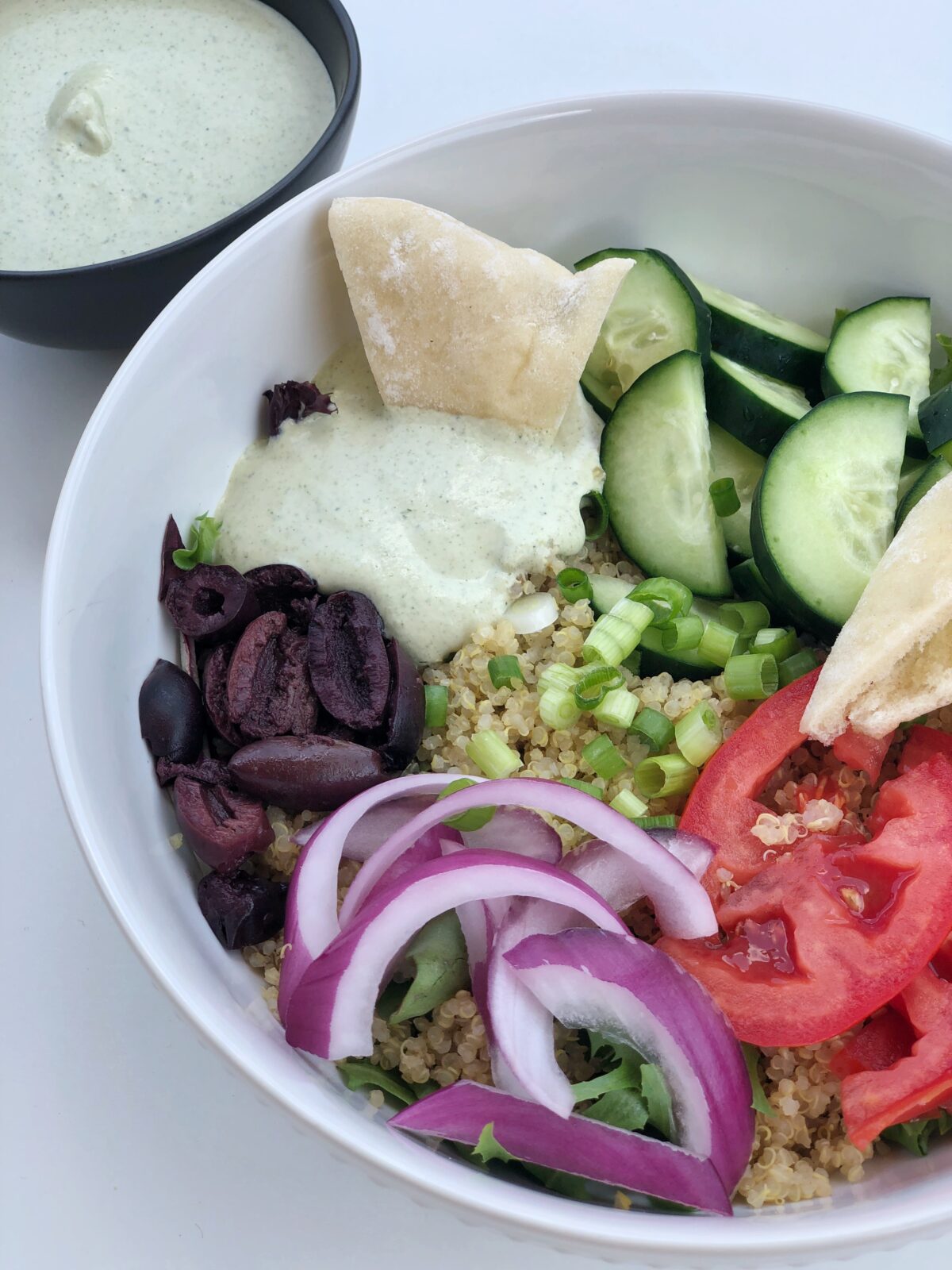 Quinoa Bowls with Cashew Tzatziki Sauce