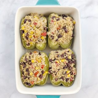 Easy Vegan Quinoa Stuffed Peppers