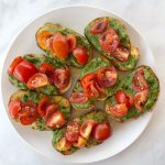 Easy Dairy Free Vegan Pesto and Tomato Bruschetta