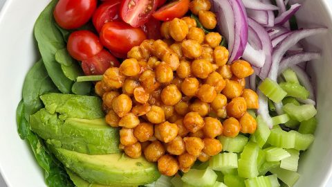 Buffalo Chickpea Salad Vegan Recipe