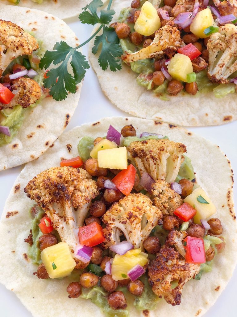 Roasted Cauliflower and Chickpea Tacos Ingredients