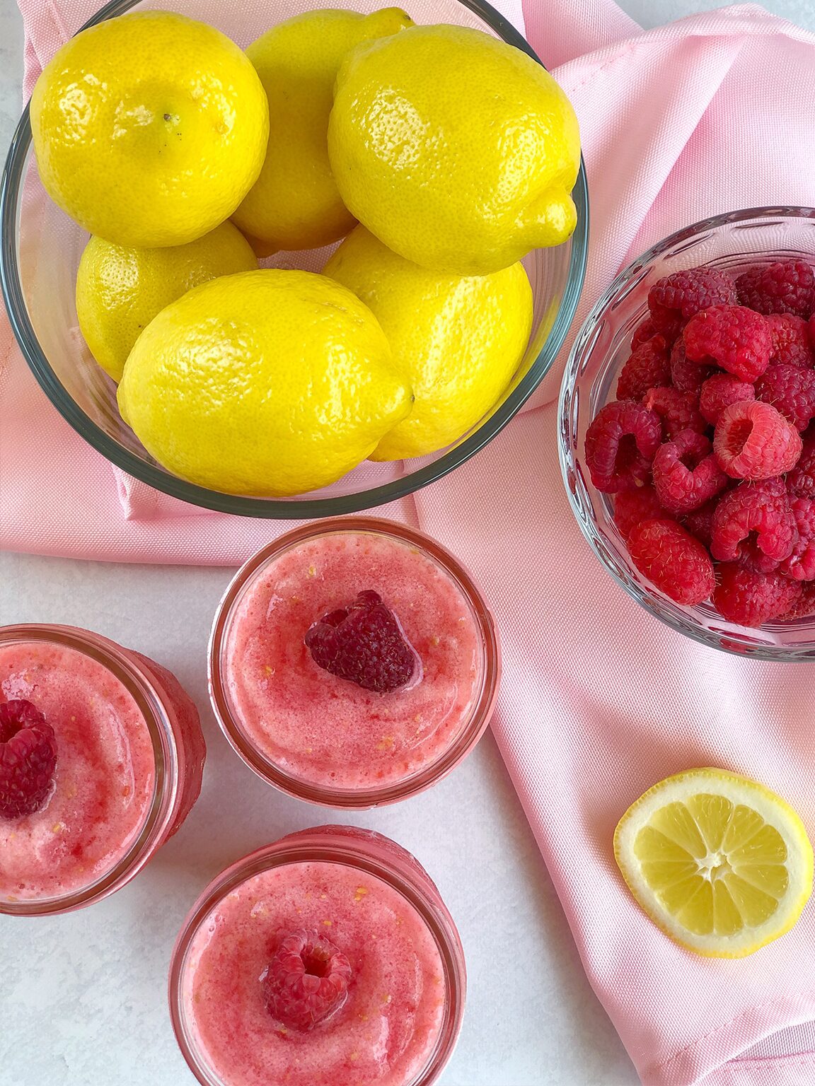 Homemade Raspberry Lemonade Slushie