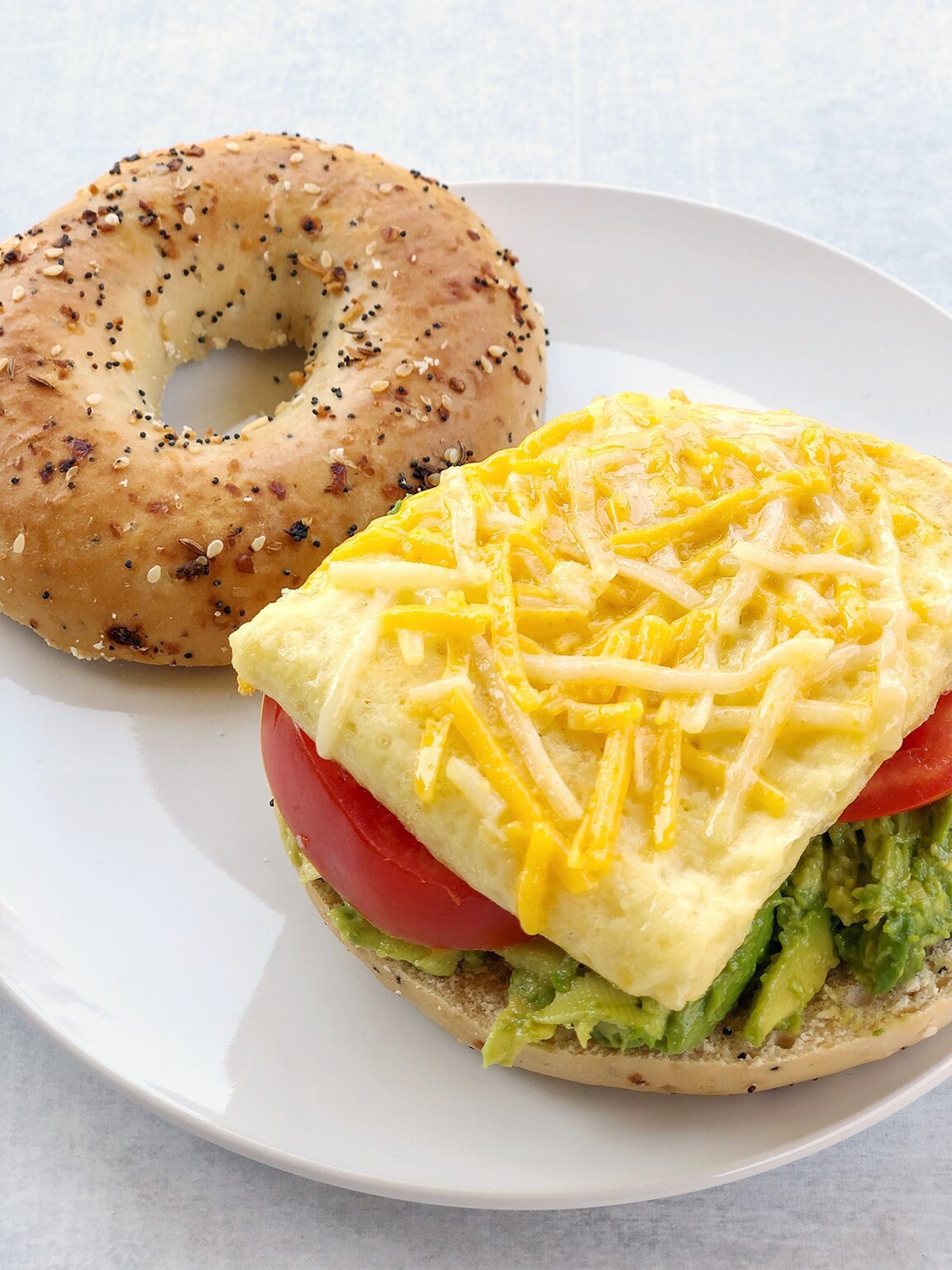 Vegan Breakfast Bagel Sandwich with Dairy-Free Cheese
