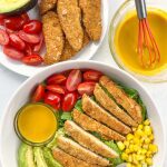 Vegan Chicken Tender Salad with Honey Mustard Dressing