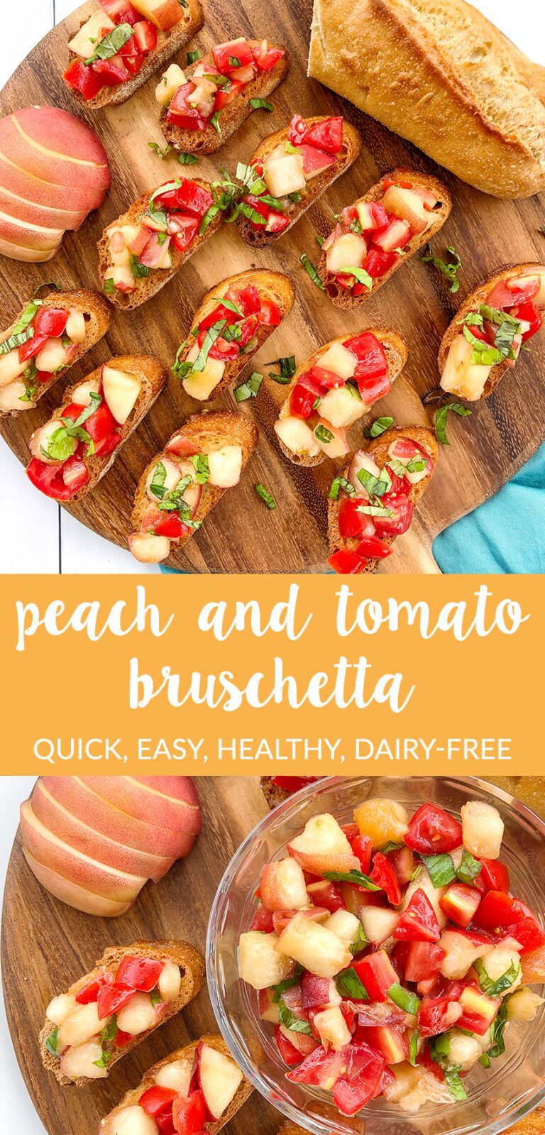 Peach and Tomato Bruschetta - The Urben Life