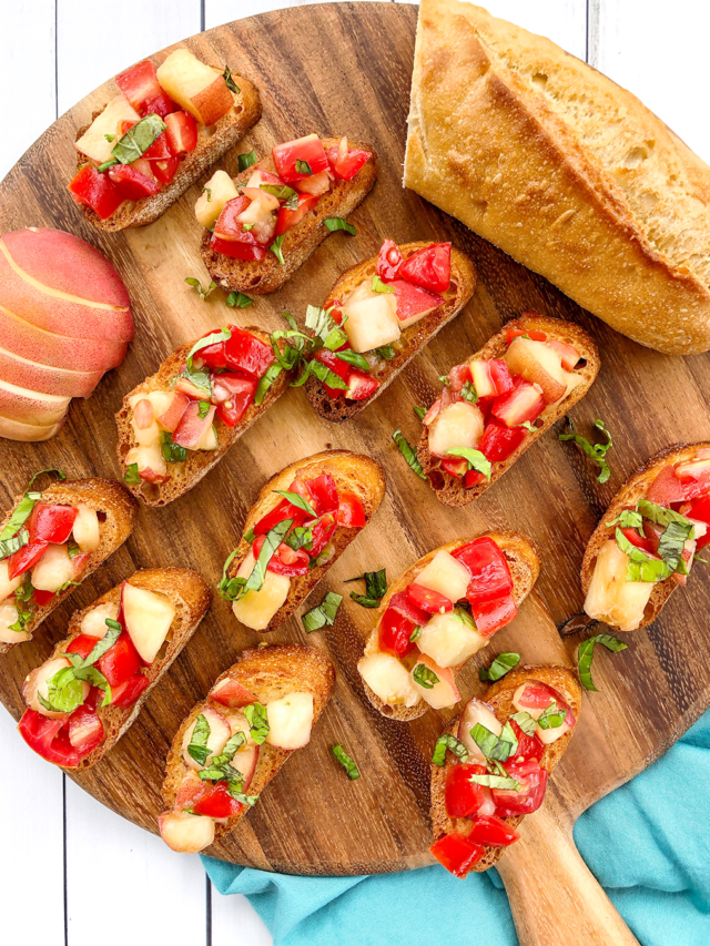 Peach and Tomato Bruschetta Recipe