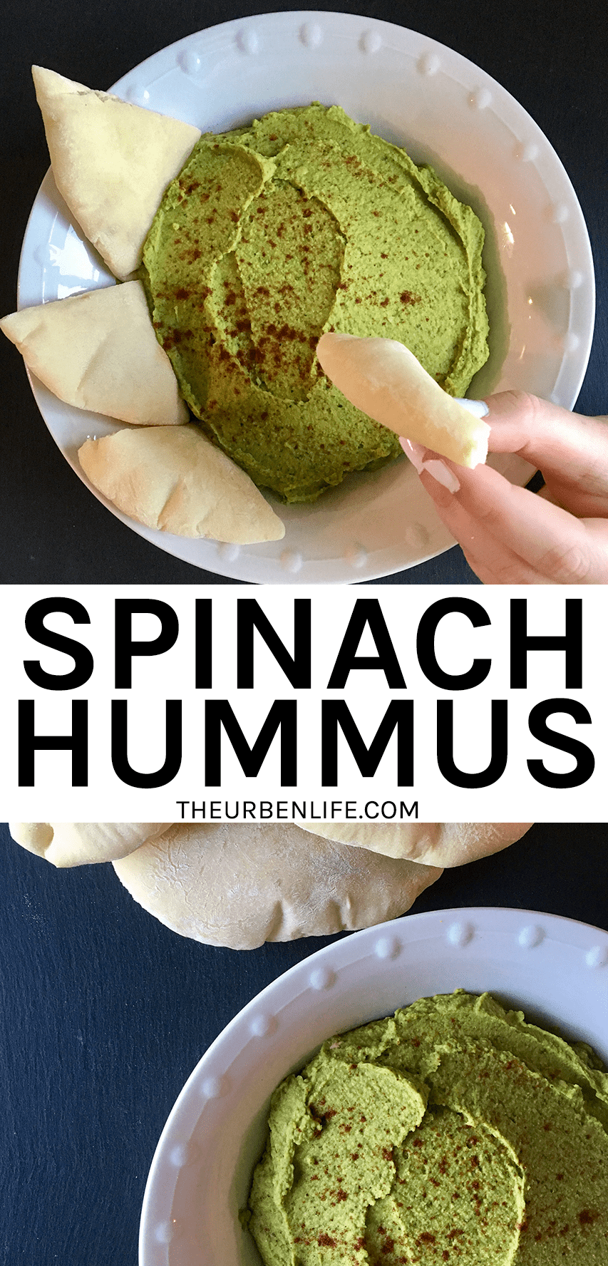 Homemade Spinach Hummus Without Tahini The Urben Life