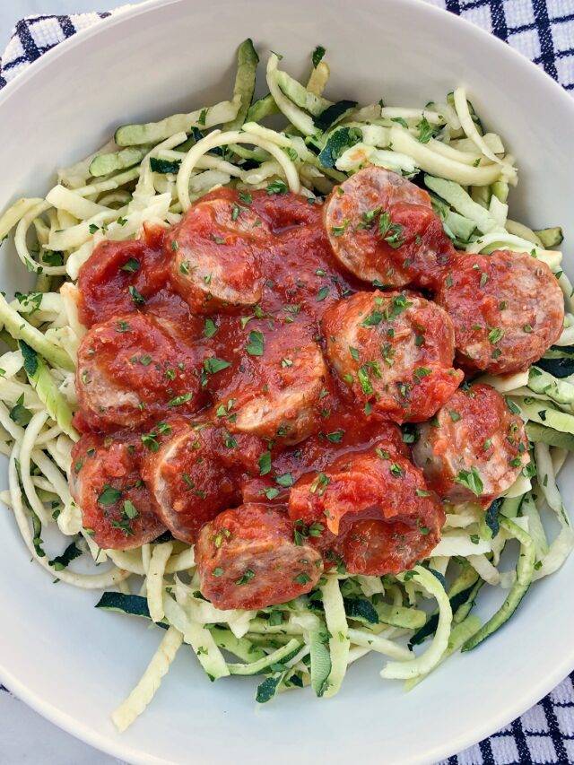Zoodles with Italian Sausage and Onion The Urben Life