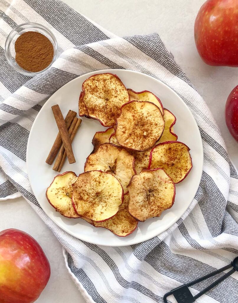Crispy Homemade Air Fryer Apple Chips (2Ingredient Recipe)