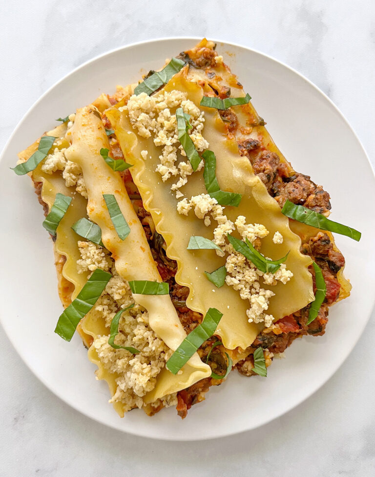 Easy Dairy Free Lasagna Recipe (with Meat Sauce!)