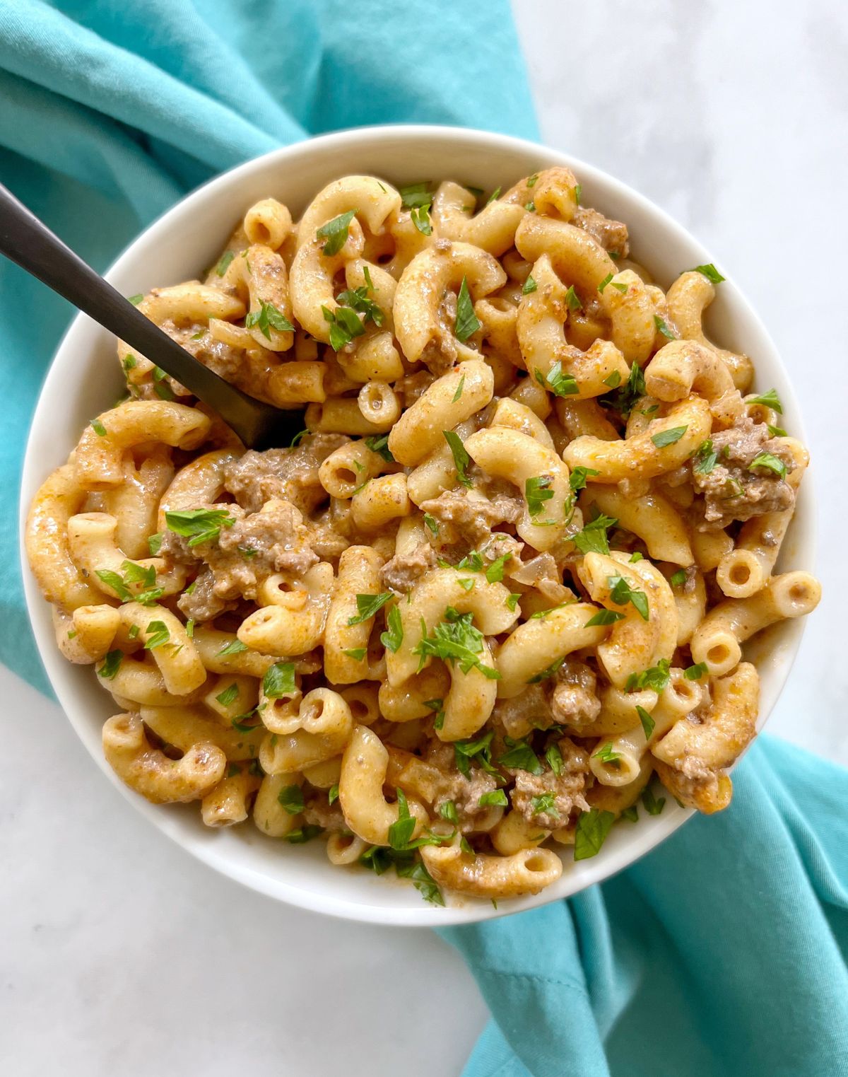 homemade dairy free hamburger helper macaroni.