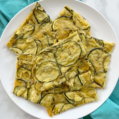 zucchini scarpaccia slices.
