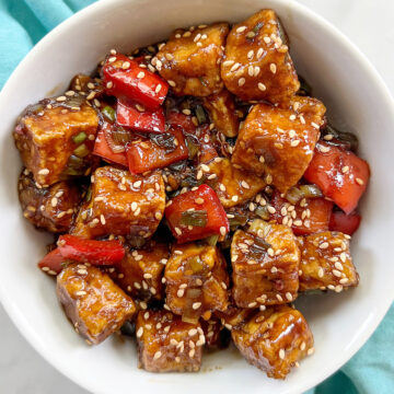 homemade Szechuan tofu