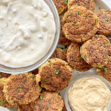 baked canned chickpea falafel.