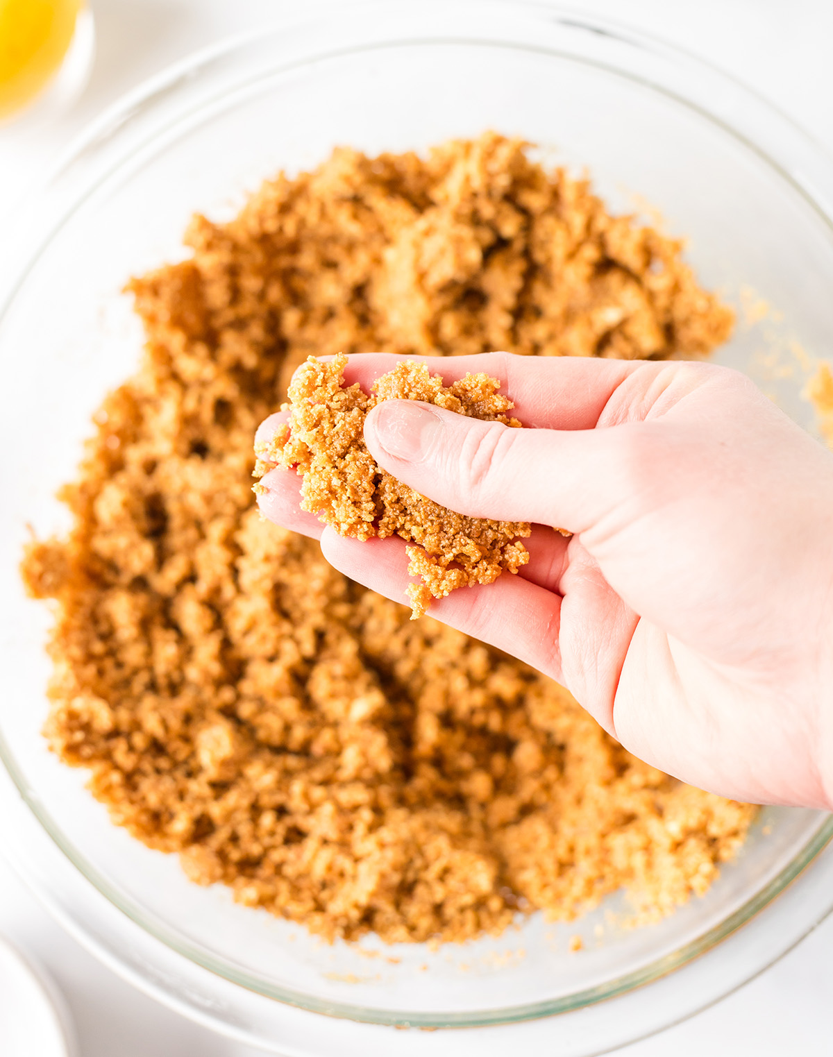 vegan graham cracker crust texture.