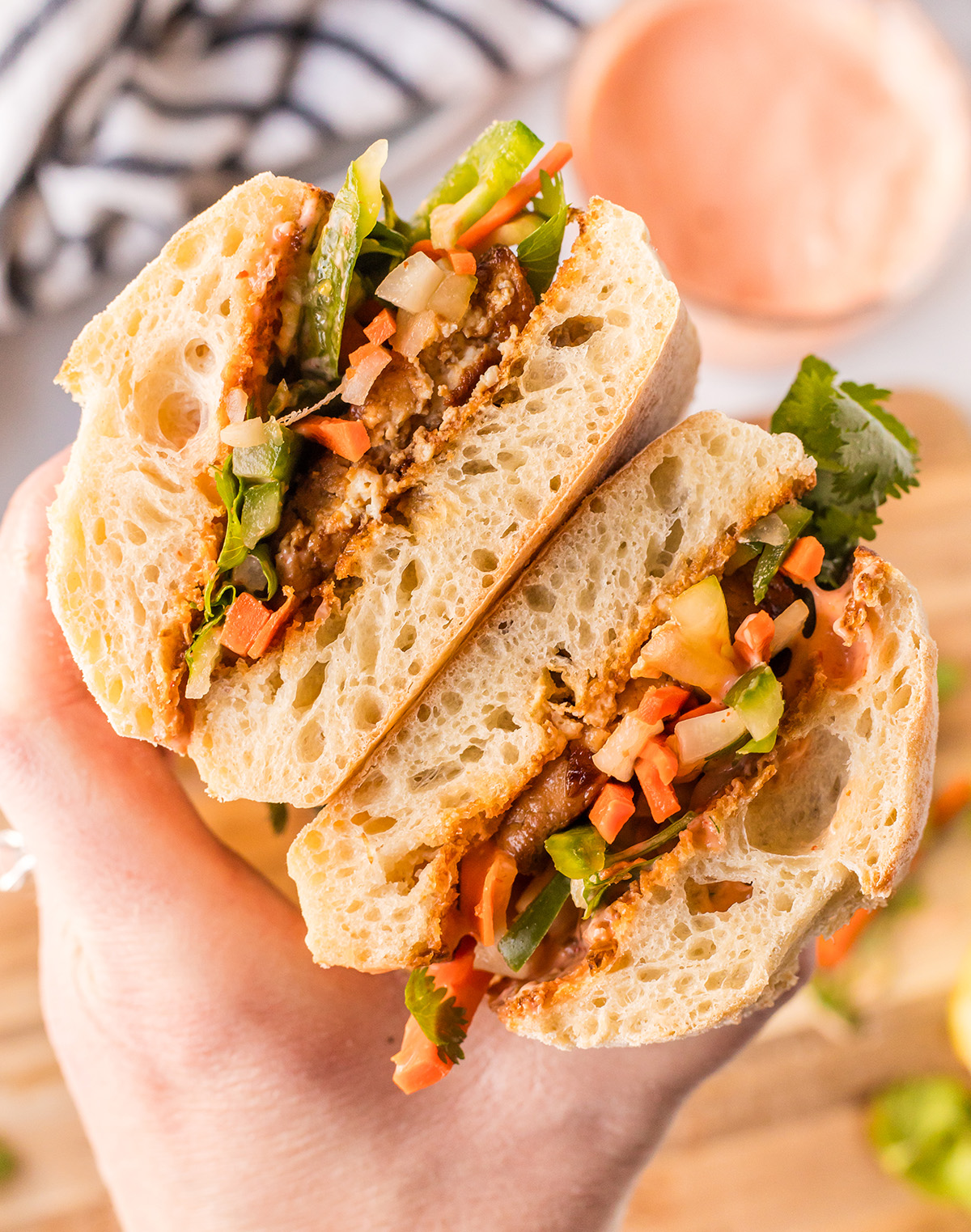 tofu banh mi with vegan mayo
