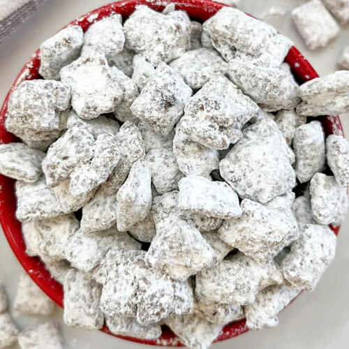 vegan and gluten free puppy chow chex mix