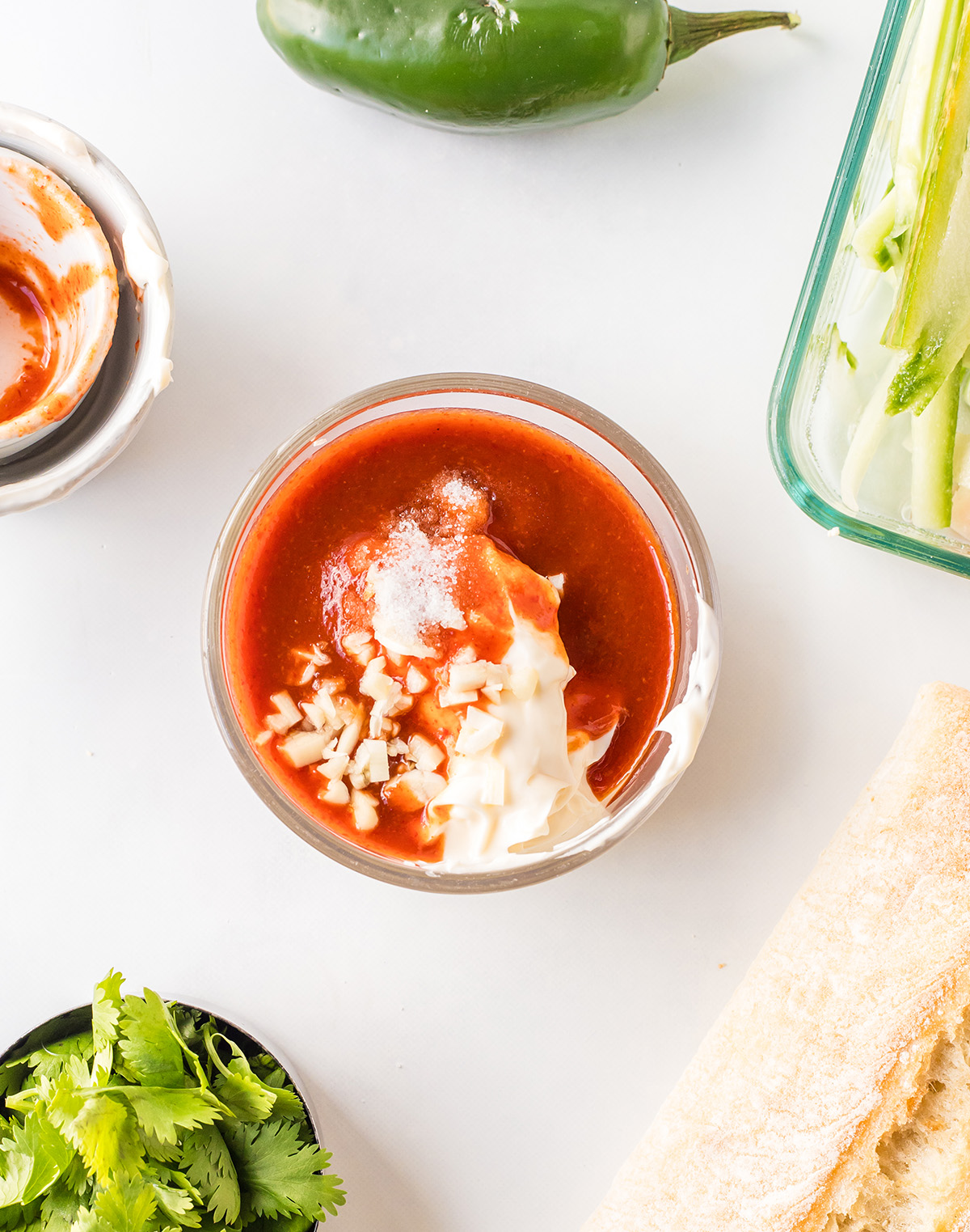 vegan spicy mayo for tofu banh mi sandwich