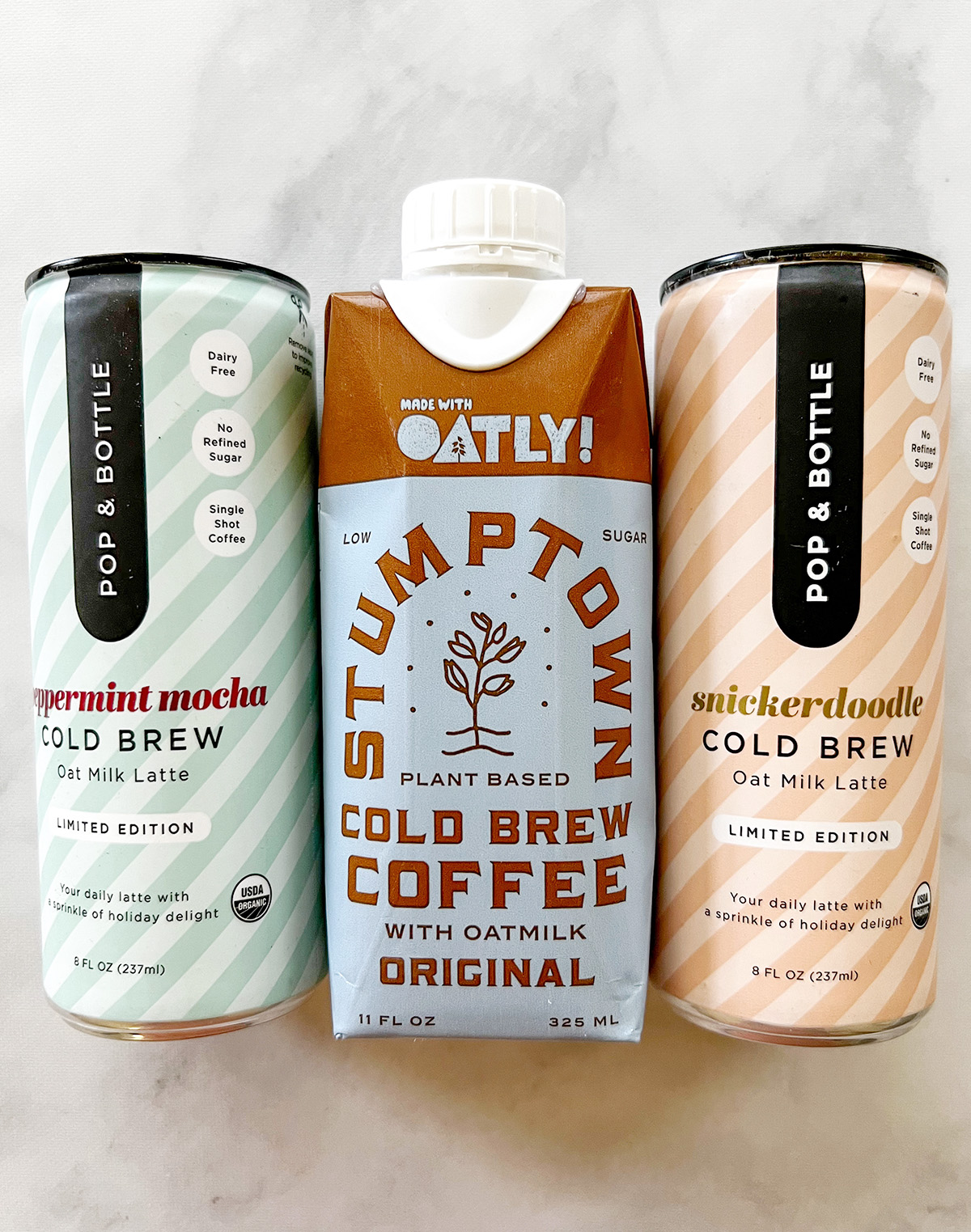 Pop & Bottle and Stumptown oat milk cold brew coffees