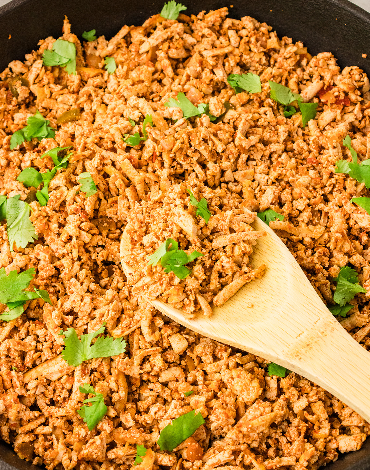 tofu taco meat seasoned for vegan tacos