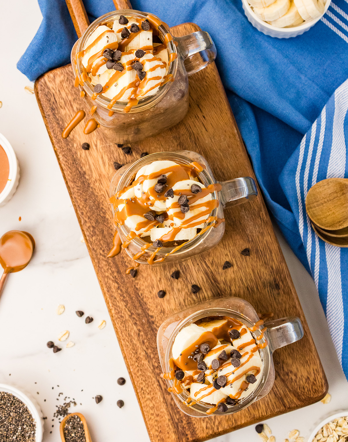 vegan chocolate peanut butter overnight oats