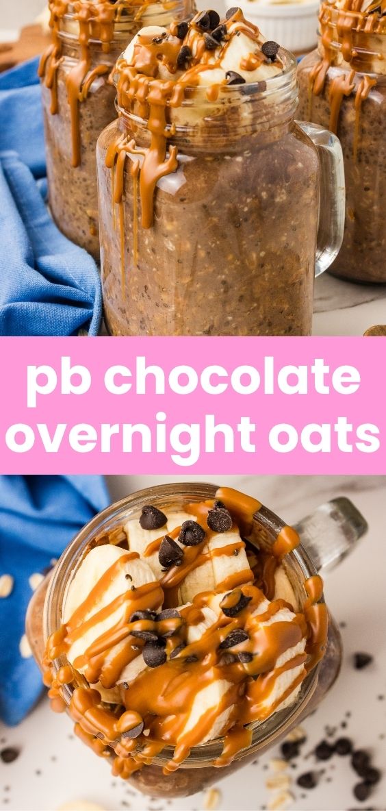 vegan pb chocolate overnight oats